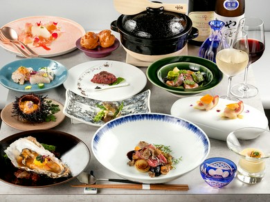 季節の食材を散りばめた『おまかせコース』7150円