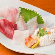 刺身の盛り合わせ