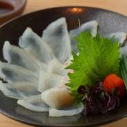 包丁の技の冴えを味わう『鮃（ひらめ）の薄造り』