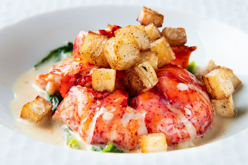 良質の活オマールエビを、エビの旨みが凝縮されたソースで堪能する『オマールエビのフリカッセ』