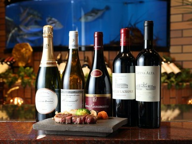 神戸ビーフと極上のマリアージュを奏でる豊富なワイン