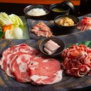 生ラムやラムロール、豚カルビなどが90分食べ放題になるプラン（1名様2480円）があり、2名様からご利用可能。90分飲み放題プランも2名様からOK（1名様1500円）。一人5000円以下で大満足！