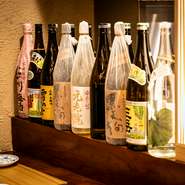 和食に合う焼酎も充実。日本酒＆焼酎の「試飲セット」も好評！