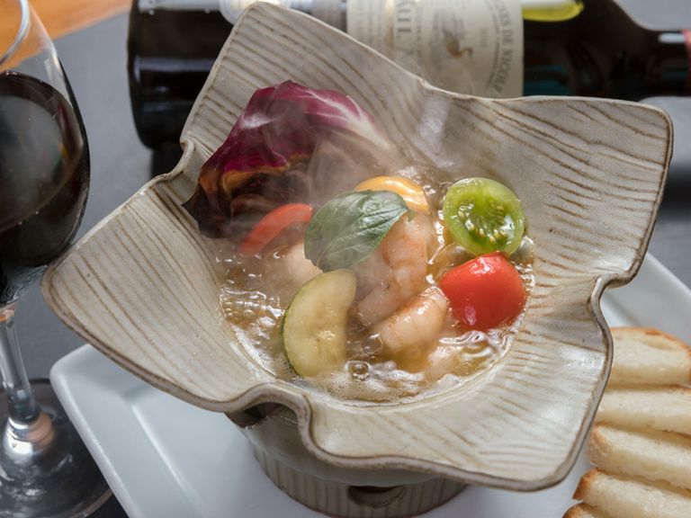 女性層にも好評『海老のアヒージョ』