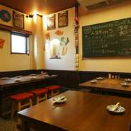 各種宴会におすすめ。アットホームな雰囲気でゆったり過ごせる店
