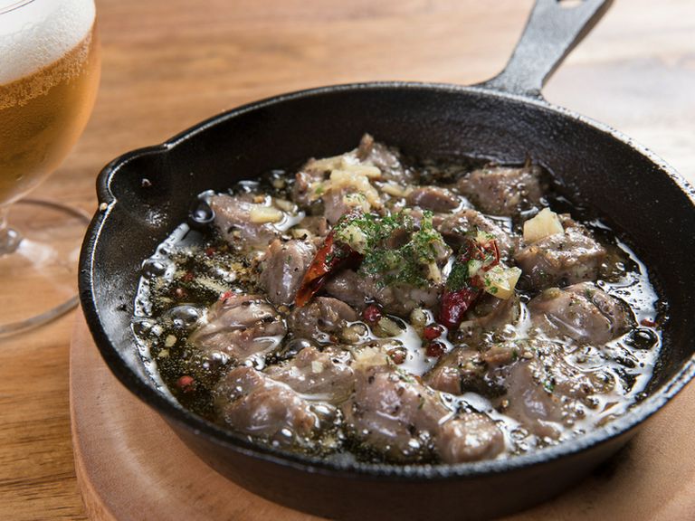 砂肝のアヒージョ