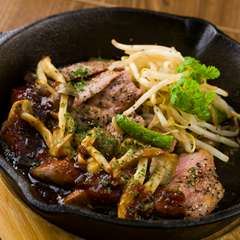 ジューシー肉とたっぷり野菜『国産豚肩ロースのスキレット鍋ステーキ』