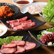 店で提供されるおすすめの牛肉は、茨城の誇る高級ブランド和牛「常陸牛」が使用されています。また、ほかにもリーズナブルな価格の国産牛も取り揃えています。ぜひご賞味あれ。
