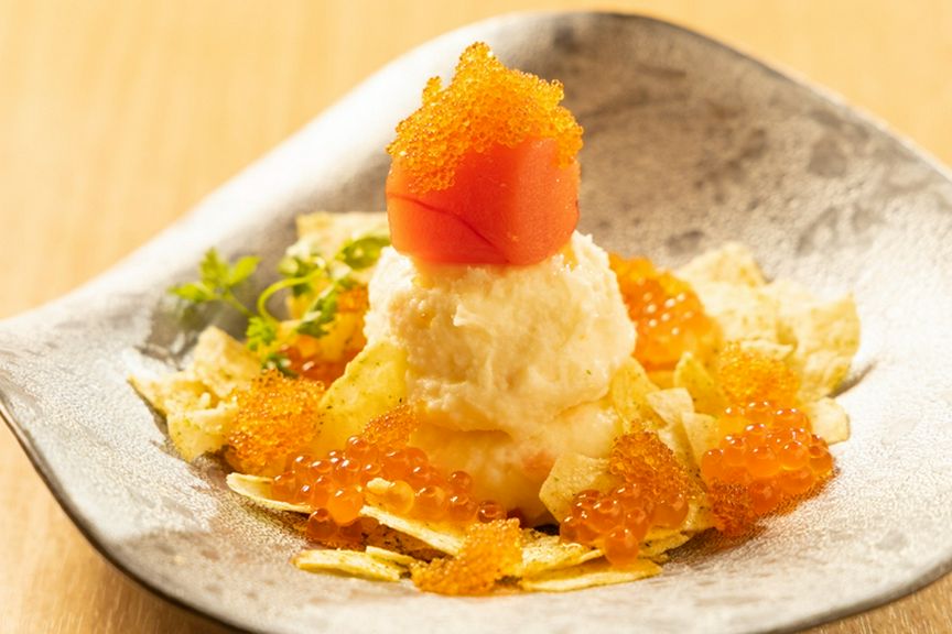 魚卵たっぷり痛風ポテサラタワー