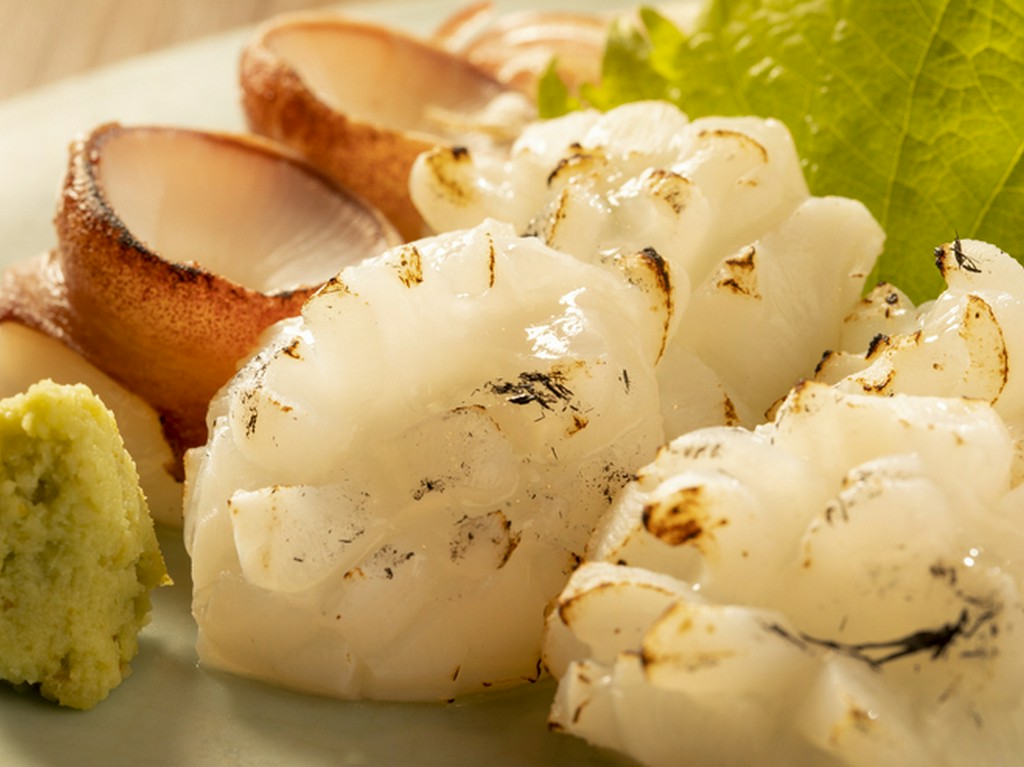 活たこのわら炙り