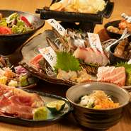 このコースで青森県の郷土料理や旬の食材を堪能できます！
接待で会食などでご利用ください。