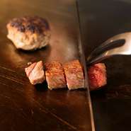 店で使われている牛肉は「淡路ビーフ」です。兵庫県産黒毛和牛の但馬牛で、品質規格を満たしたものだけが厳選され、「淡路ビーフ」として流通しています。選び抜かれた肉質をぜひ賞味あれ。
