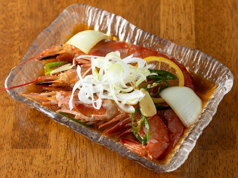 プリッとした海老の食感、噛むほどに広がる海老の甘さがたまらない『カンジャンセウ』