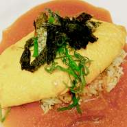 高菜ご飯と和風のソースの相性バツグン！