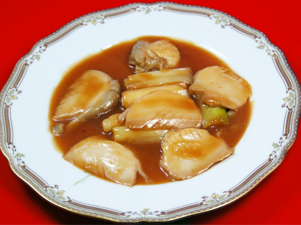 アワビの厚切り醤油煮