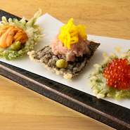 素材の味を楽しめる天ぷらは、さまざまな味をセレクトしてみて