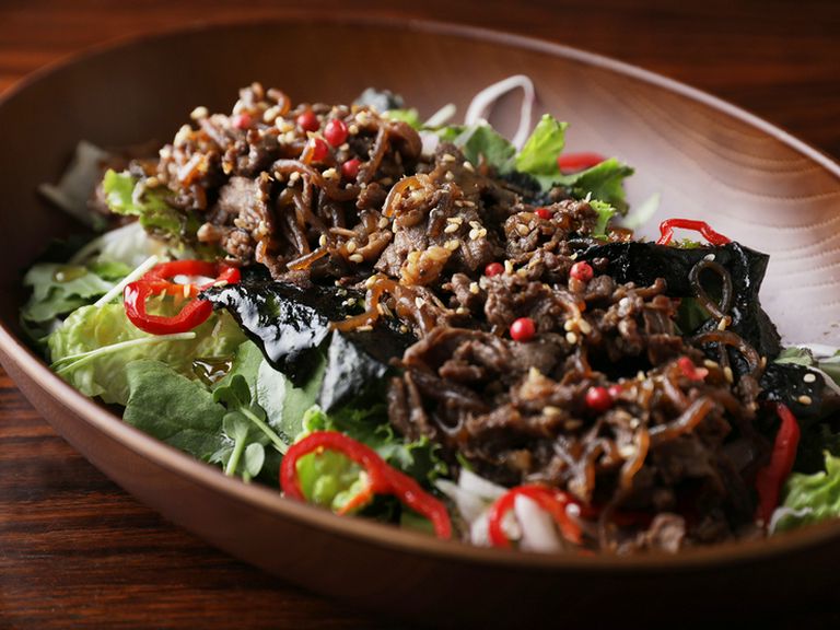 和牛しぐれ煮のサラダ