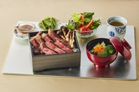 牛肉を200g使用したステーキ重
がっつりお肉を食べたい人方にお勧めです！