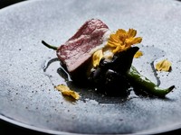 炭火で焼いた飛騨牛、山菜を五感で感じて頂けるディナーコース。
