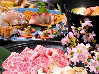 神戸牛×鮮魚のにぎり寿司コース3500円（飲放付きなら5000円）