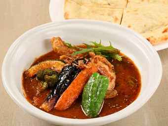 チキンスープカレーセット. Chicken Soup Curry Set