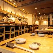 【テーブル4名様×4】少し大人の居酒屋。落ち着いた雰囲気で楽します