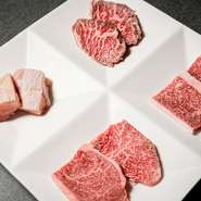 カルピ、ロース、ハラミ、トリの盛り合わせ。

2200円(税込)