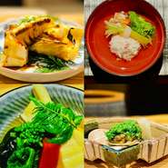 独活、タラの芽、こごみ、筍など春の味覚が入荷中です。
コースにて、ご提供しております。