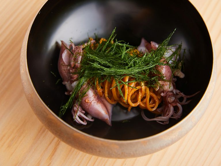 『ホタルイカ ホタルイカの肝 青のり 生パスタ』