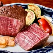 シャトーブリアンを低温調理で焼きあげお出し致します。従来の鉄板焼きの概念が変わってしまうほどの自信作です。また喜久家初となるオマール海老も是非お楽しみください。