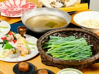 自家栽培の青ねぎが食べ放題『朝採りねぎ鍋　鹿児島黒豚コース』