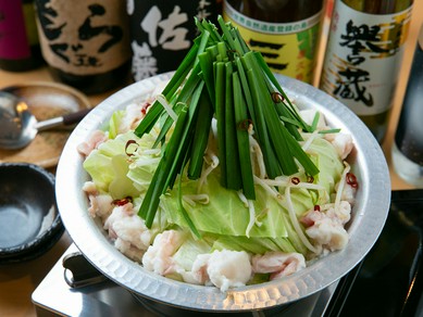 Wスープの深いコク『博多もつ鍋』