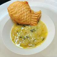 『平目と雲丹の泳げパイ焼きくん』