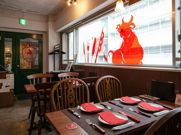 豪快にシュラスコ料理を味わって