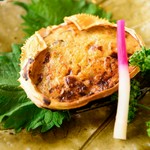 ＜名物＞蟹の甲羅焼き