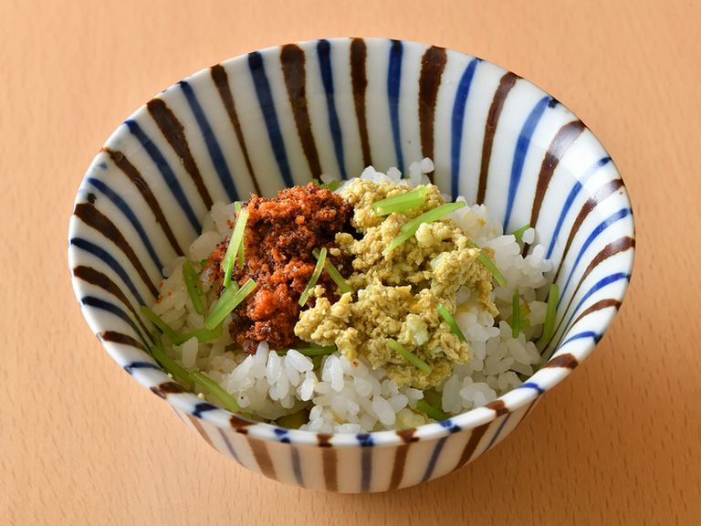 蟹味噌と蟹の卵のご飯