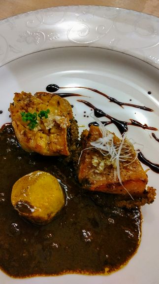 『鮑のステーキきもソース』