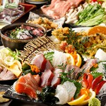 【2H飲放題付】選べるお鍋とお刺身、揚げ物焼き物〆雑炊がついた満腹コースにたっぷり2時間飲み放題付き！