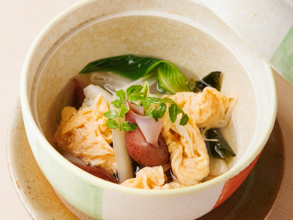 ホタルイカ春野菜の煮物