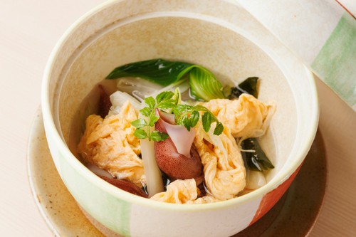 ホタルイカ春野菜の煮物