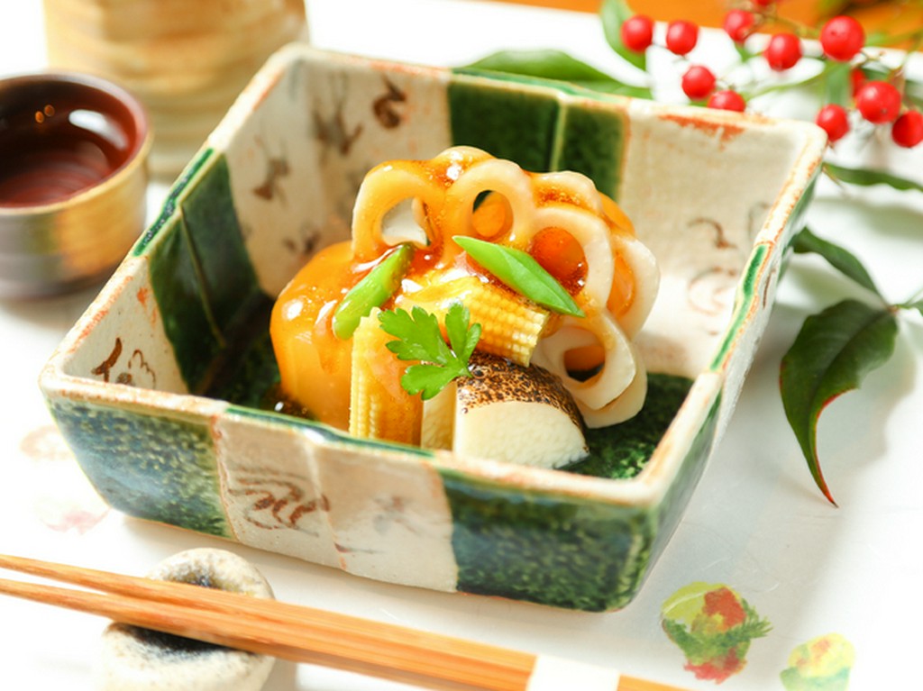 旨みがしっかりと染みた『能登ぶり奉書煮と野菜の炊き合わせ』