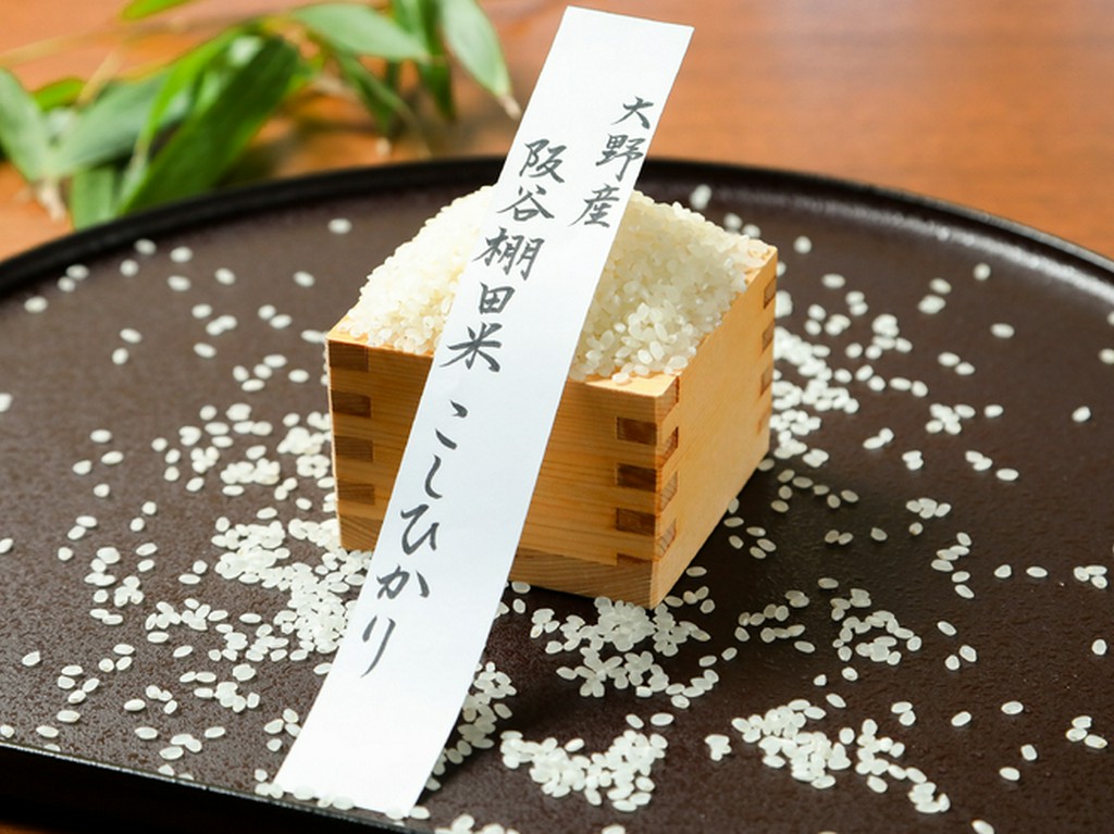 おいしい水で育てられている阪谷棚田米「コシヒカリ」