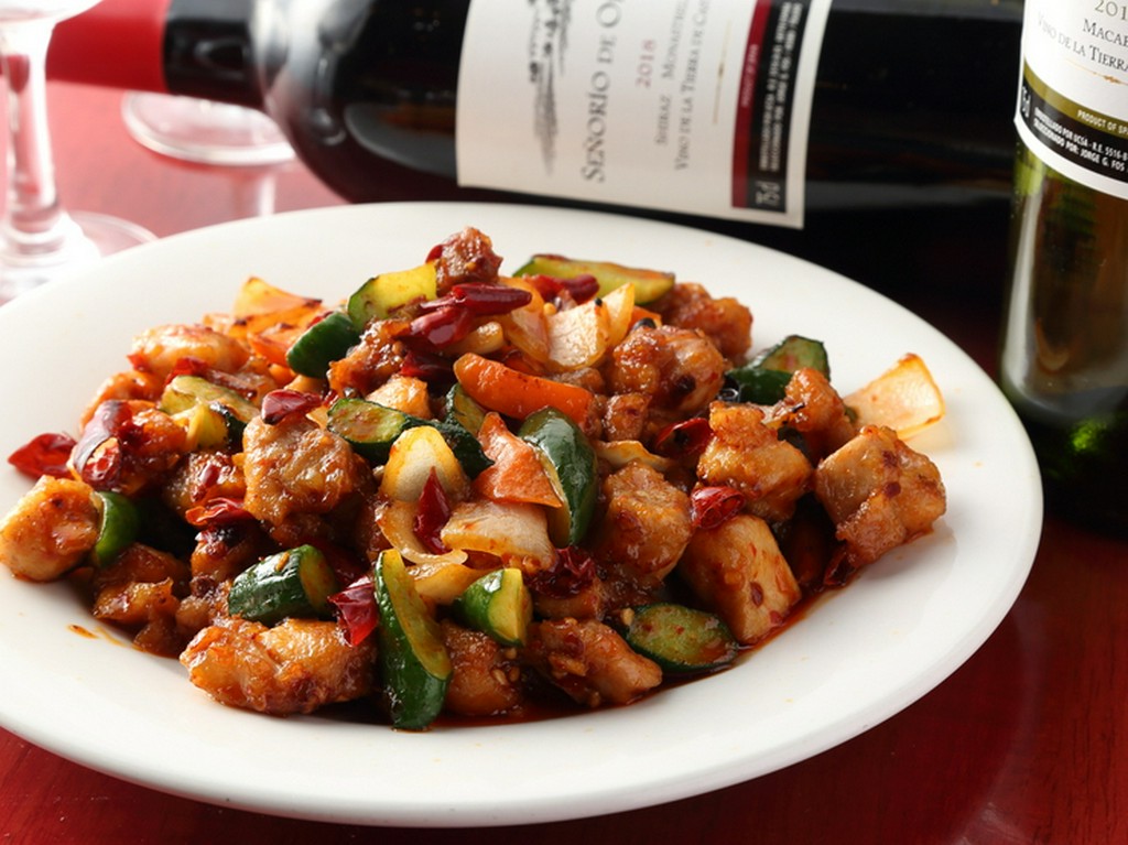 鶏肉の四川風炒め