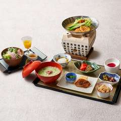 冷やし抹茶粥の京朝食　～ご飯のおともを添えて～