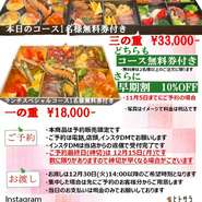 早期割りあります！