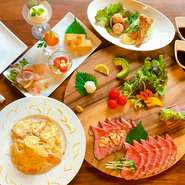 感染症対策で大皿ではなく、お1人様1皿ずつご提供します！
いろんな人気メニューを少しずつ楽しめます！45種類のドリンクから選べる飲み放題、消費税も入ったお会計安心コースで歓送迎会をゆっくりお楽しみください