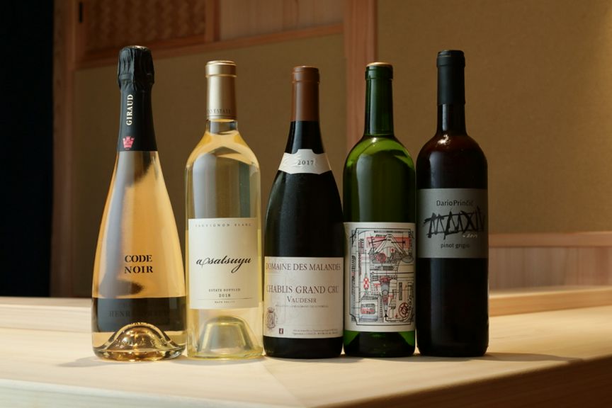 ワインと寿司という新しいマリアージュが新鮮