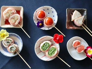●野菜本来の味を堪能できる、ヘルシーな『野菜巻き串』