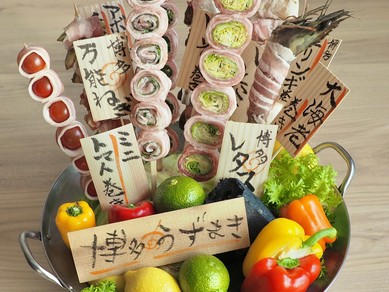 ●野菜本来の味を堪能できる、ヘルシーな『野菜巻き大串』