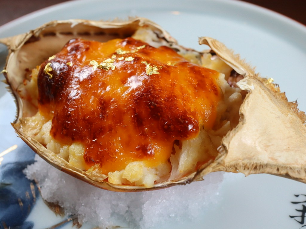 蟹の雲丹黄金焼き